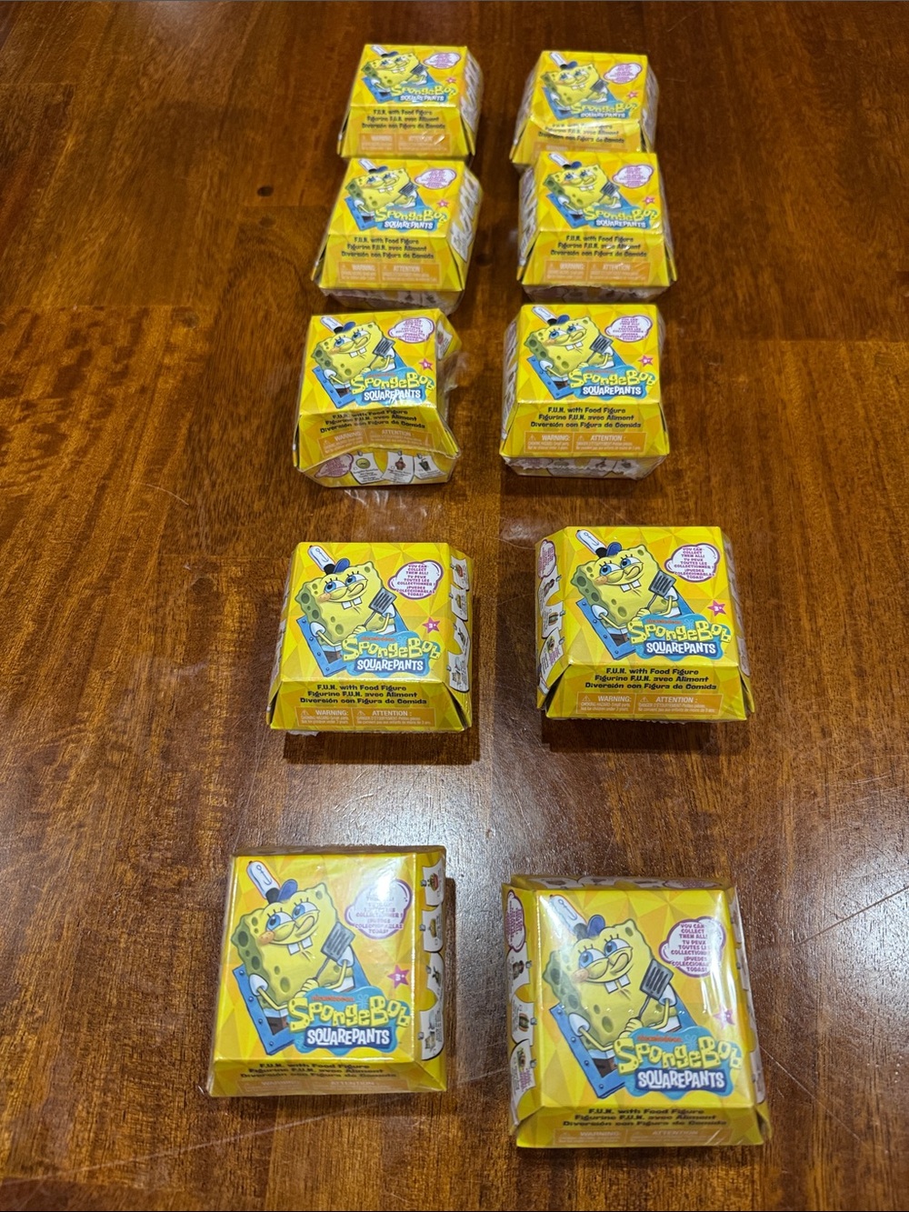 NIB SpongeBob SquarePants F.U.N. W/ Food Mystery Box Factory Sealed Lot of 10